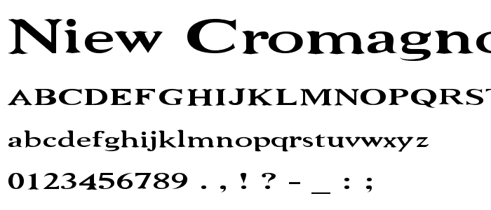 Niew CroMagnon Wide font